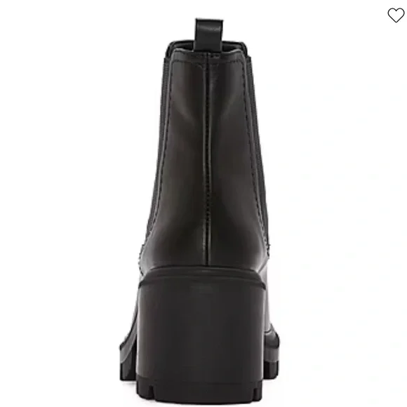 Black Women Block Heel Boots - Picture 16 of 16